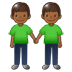 🧑🏾‍🤝‍🧑🏾 people holding hands: medium-dark skin tone display on Samsung